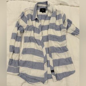 Rails Blue and White Striped Casual Shirt